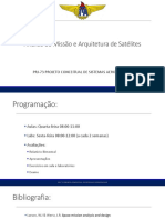 Aula 01 - Análise de Missão e Arquitetura de Satélites