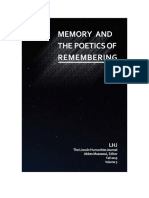 2015 - The Lincoln Humanities Journal - Memory and The Poetics of Remembering