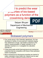 A Model To Predict The Wear Properties of Bio-Based Polymers As A Function of The Crosslinking Density