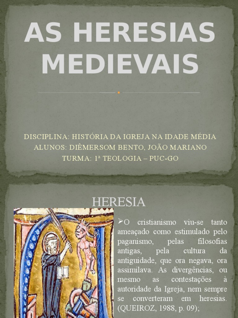 Heresias Medievais: Cátaros e Valdenses | PDF | Heresia | Catarismo