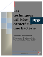 Cours 2- Les Techniques Utilisées Pour Caractériser Une Bactérie