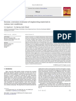 Erosion-Corrosion Resistance of Engineering Materials in Various Test Conditions