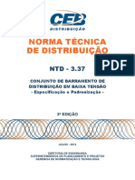 Norma técnica para conjunto de barramento de distribuição em baixa tensão