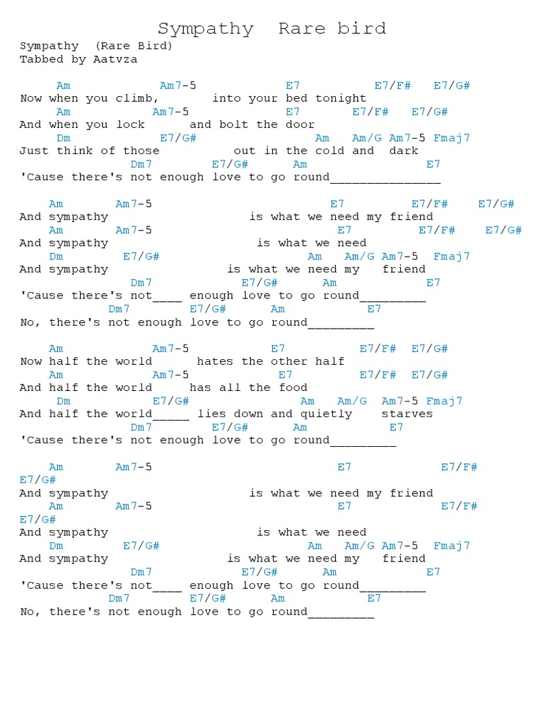 Sympathy Rare Bird PDF