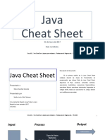 Java Cheat Sheet (Apuntes para Estudiantes de Programación Básica)