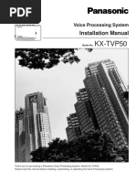 Panasonic Tvp50 Installation Program Manual