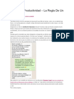 Triplica Tu Productividad – La Regla de Un Minuto