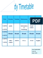 5:30PM - 6:15PM Maths Information & Technology Social Studies 6:15PM - 6:30PM Break Break Break Break Break