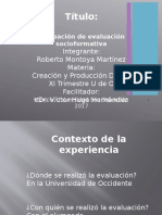 Evaluación Creación y Producción Digital U de o