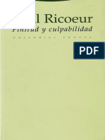 Finitud y Culpabilidad, Ricoeur Paul