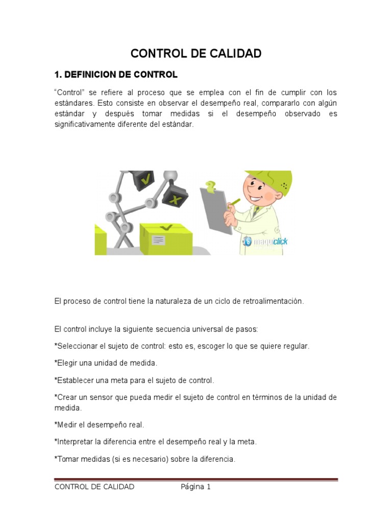 Control de Calidad y Medición | PDF | Medición | Calidad (comercial)