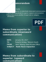 Types of Memorandum: According To Route