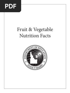 Fruit Vegetable Nutrition Facts, PDF, Apple