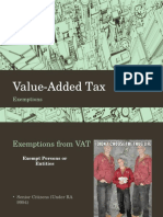Value-Added Tax: Exemptions