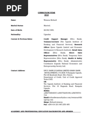 Professional Curriculum Vitae
