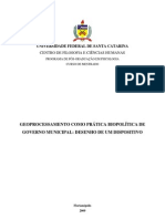 Geoprocessamento Como Prática Biopolítica de Governo Municipal: Desenho de Um Dispositivo