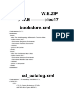 W.E.Zip - W.E - Lec17 Bookstore - XML
