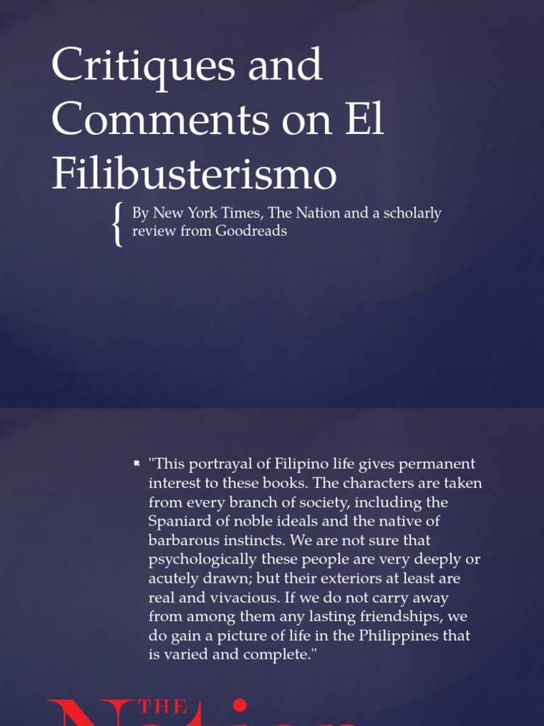 el filibusterismo review