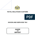 Royal Malaysian Customs: Guide Import