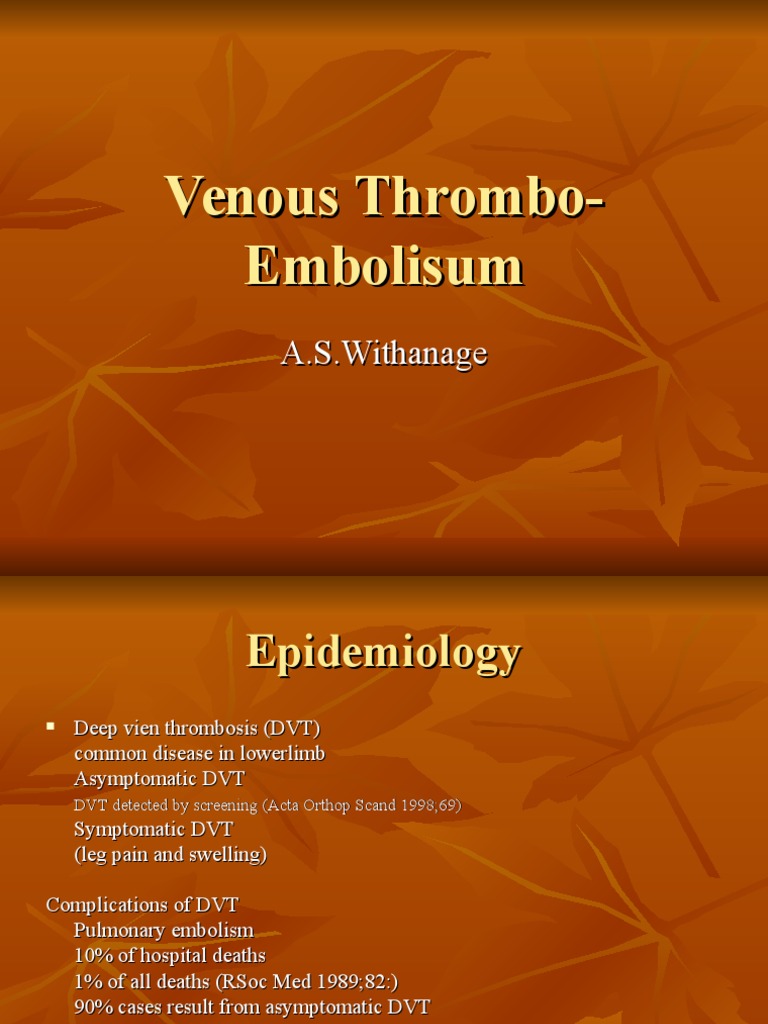 DVT Prophylaxis Thrombosis Clinical Medicine