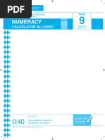 NAPLAN 2011 Final Test Numeracy Year 9 Calculator