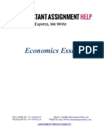 Instant Assignment Help - Sample Essay on Economics