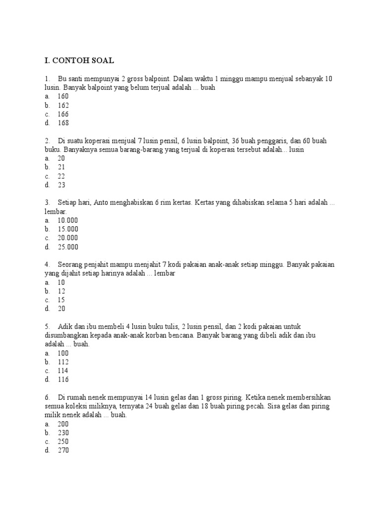 Menguasai Satuan Gros dan Lusin: Panduan Latihan Soal Kelas 4 yang Menyenangkan
