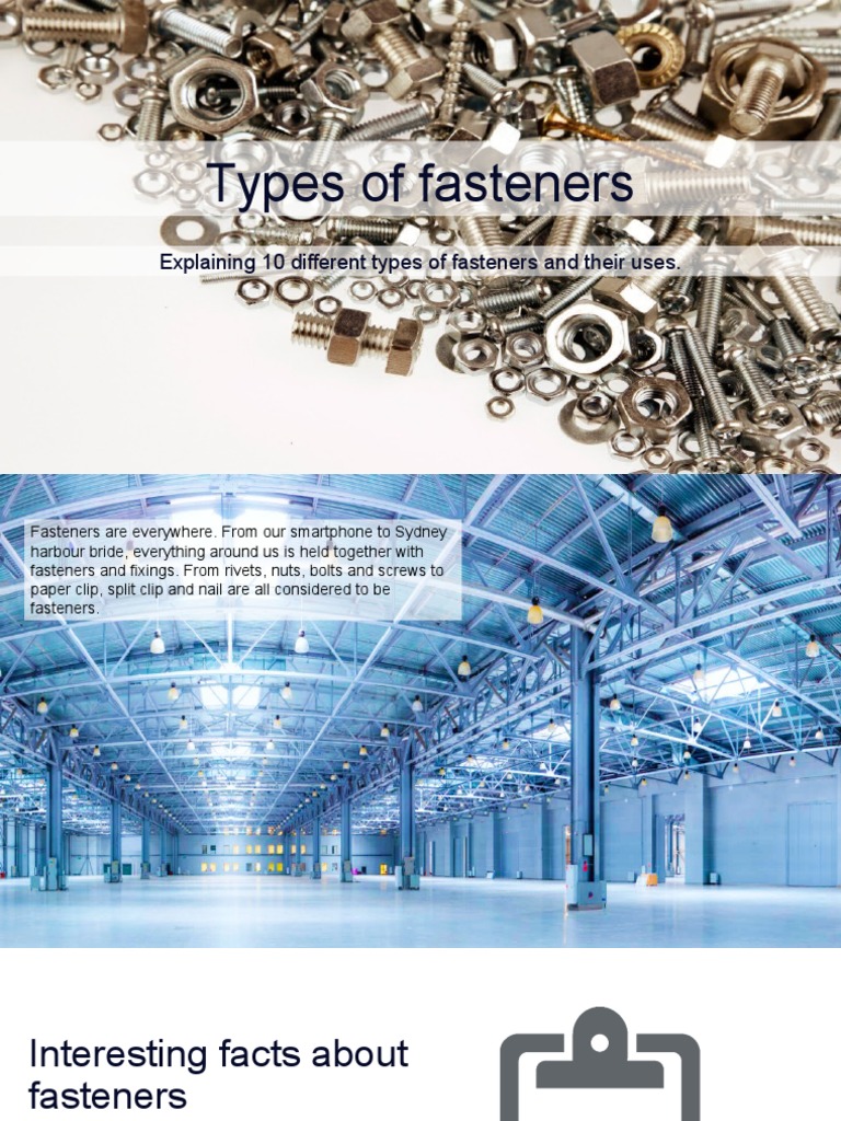 Explaining 10 Different Types of Fasteners and Their Uses | PDF | Screw ...