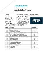 Vendor Data Book Index