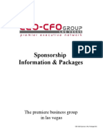 CEO CFO Group LLC Networking Group Sponsor Package