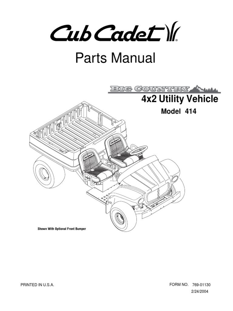 Cub Cadet Utility Parts PDF Transmission (Mechanics) Manual