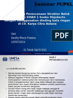 Hitung Ulang Perencanaan Struktur Balok Dan Kolom SMAN 1 Sooko Mojokerto Dengan Menggunakan Dinding Bata Ringan Di CV. Karya Citra Astana