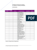 HK 15 Minutes Training Schedule