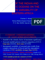 Role of The Indian and Atlantic Oceans On The Climate Variability of Eastern Africa