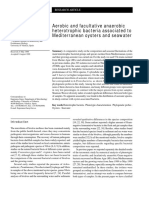 Aerobic and facultative anaerobic heterotrophic bacteria associated to Mediterranean oysters and seawater