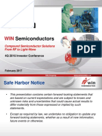 WIN Semiconductors Q4 2016 Investor Presentation