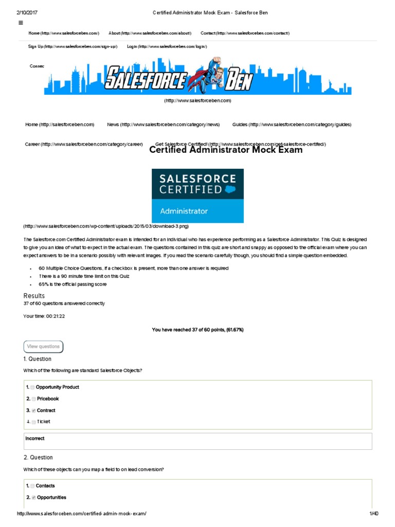 Salesforce-Associate Tests