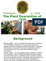 Plant Quarantine of 1978