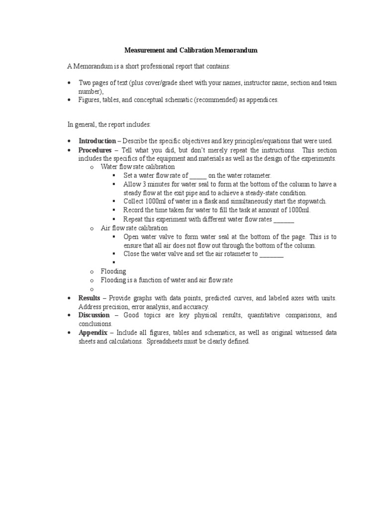 Measurement and Calibration Report Guide | PDF
