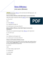 Electrical Motor Efficiency