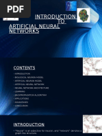 TO Artificial Neural Networks