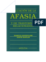 Boston. Manual. Evaluación de La Afasia y Trastornos Relacionados (1era. Edición) PDF