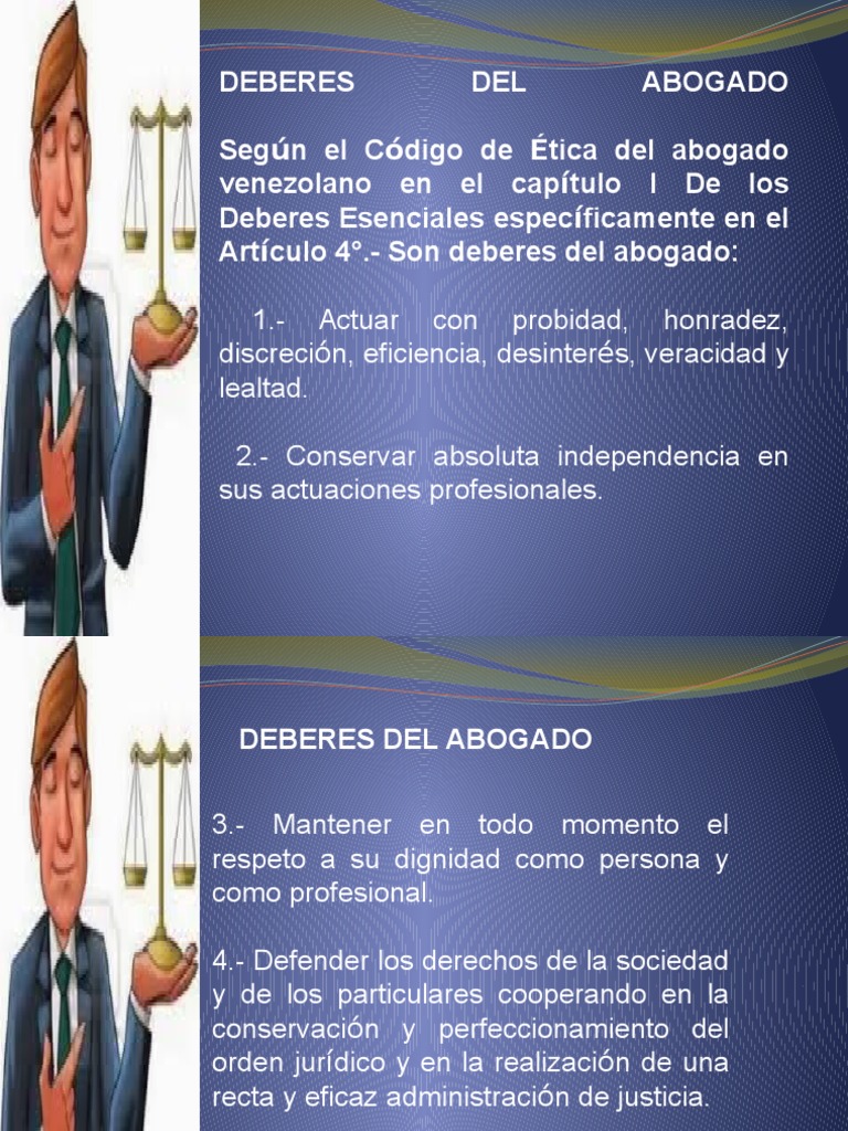 Deberes Del Abogado Poin Tolerancia Justicia