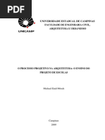 o Processo Projetivo Na Arquitetura o Ensino Do