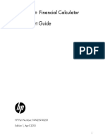 HP 10bII+ Financial Calculator, Quick Start Guide PDF