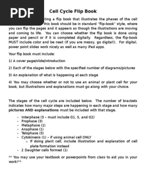 cell cycle flip book