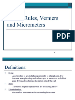Scales, Rules, Verniers and Micrometers