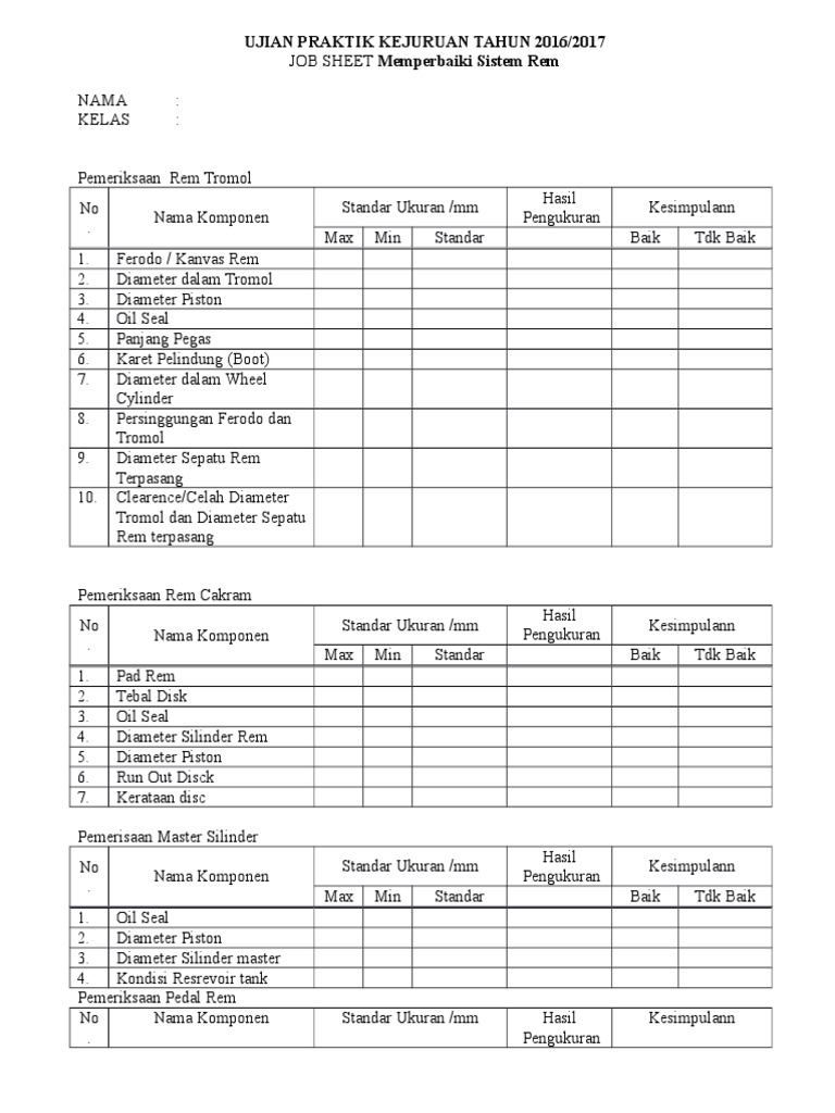 Job Sheet Rem PDF