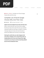 Complete List of Secret Google Chrome URLs and Their Uses