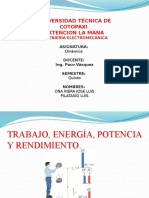 Trabajo, Energia, Potencia y Rendimiento